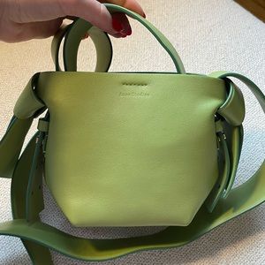 acne studios musubi micro bag green